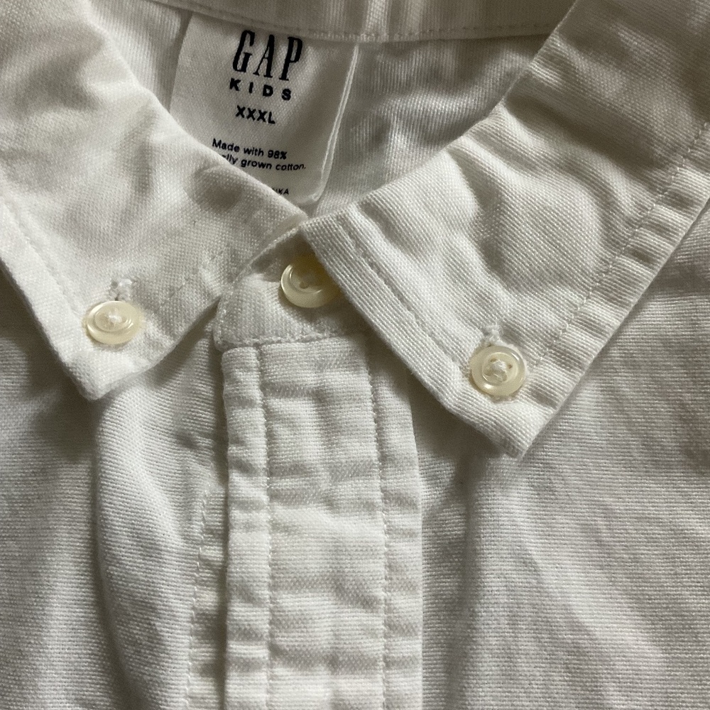 GAP Kids White Oxford Button-Down Shirt – Size XXXL (18)